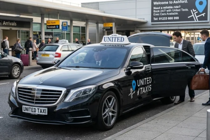 Airport Taxi Service in Ashford Kent | 24/7 United Taxis