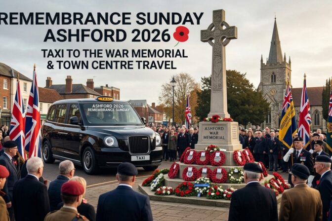 Remembrance Sunday Ashford 2026: Taxi to the War Memorial and Town Centre Travel